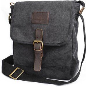 Canvas Messenger Bag Small Crossbody Bag Casual Travel Working Tools Bag